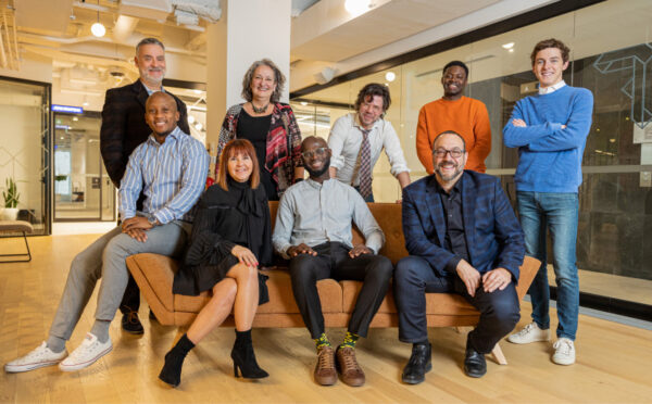 from the left, Mario Vachon, Louise Danis, Jean-François Duval, Zie Aboubakar Ouatarra, Gonzague de Saint Marc, Linda Lapointe and Eric Mac Nicoll