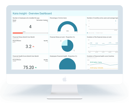 Kaira Insight Dashboard : Overview of your employee's financial health
